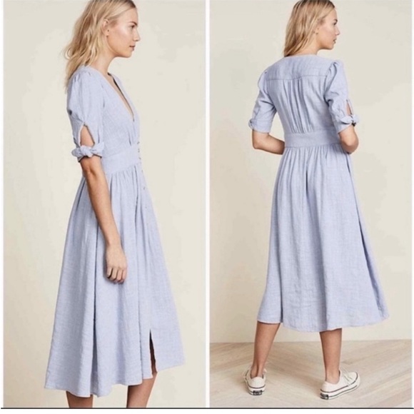 Free People adorable LOVE OF MY LIFE Midi Dress - Picture 2 of 9